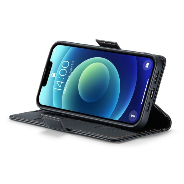 Caseme - CASEME 023 Läderfodral för iPhone 12/12 Pro - Svart