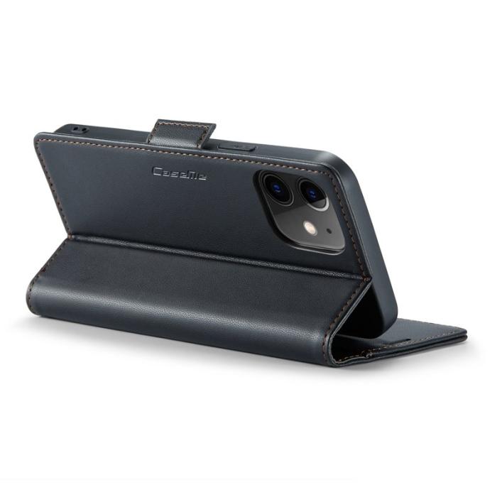 Caseme - CASEME 023 Läderfodral för iPhone 12/12 Pro - Svart