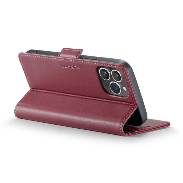 Caseme - CASEME 023 Läderfodral för iPhone 13 Pro Max - Röd