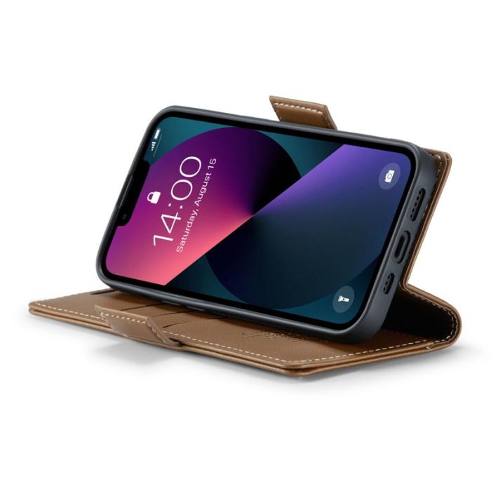 Caseme - CASEME 023 Läderfodral för iPhone 13 RFID Skydd - Brun