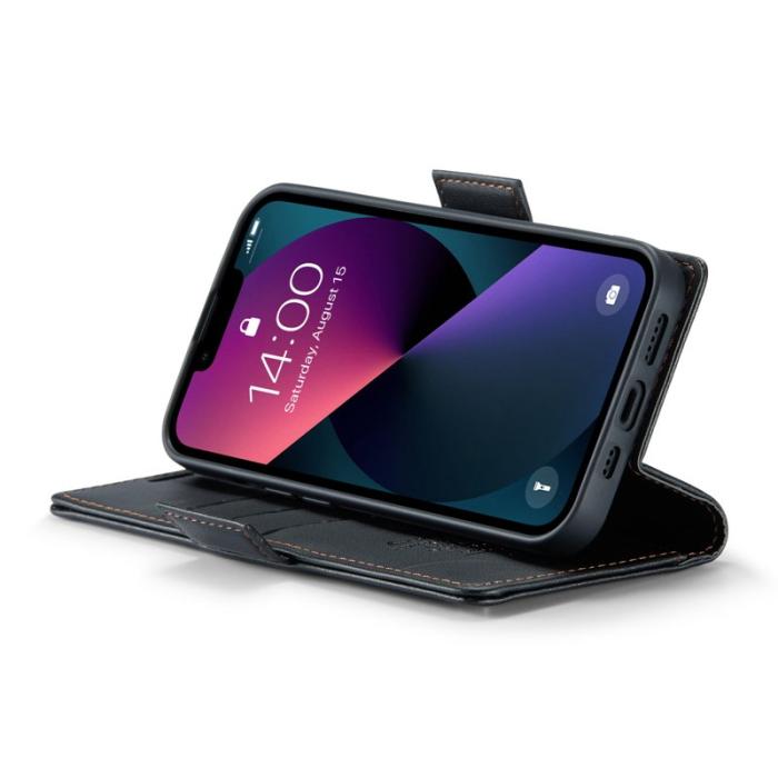 Caseme - CASEME 023 Läderfodral för iPhone 14 Plus - Svart
