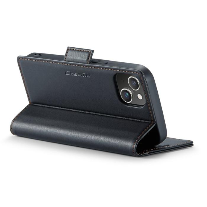 Caseme - CASEME 023 Läderfodral för iPhone 14 Plus - Svart