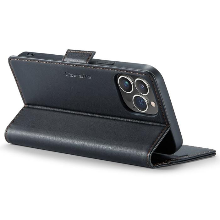 Caseme - CASEME 023 Läderfodral för iPhone 15 Pro Max - Svart
