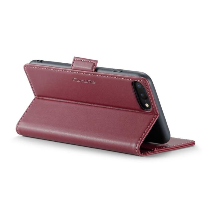 Caseme - CASEME 023 Läderfodral för iPhone 6 Plus/6s Plus/7 Plus/8 Plus Röd