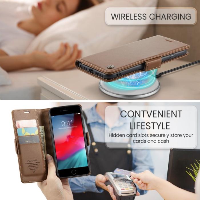 Caseme - CASEME 023 Läderfodral för iPhone 6 Plus/6s Plus - Brun