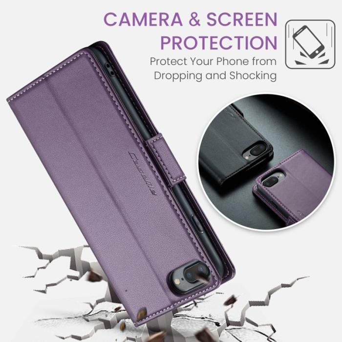 Caseme - CASEME 023 Läderfodral för iPhone 6 Plus/7 Plus/8 Plus - Lila