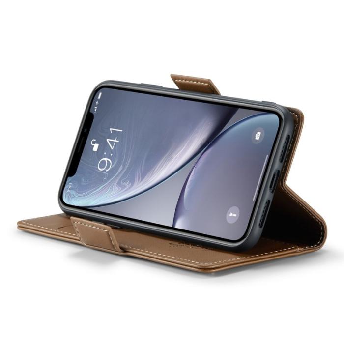 Caseme - CASEME 023 Läderfodral för iPhone XR RFID Skydd - Brun