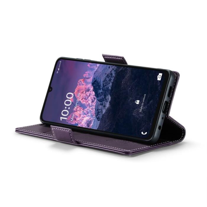 Caseme - CASEME 023 Läderfodral för Samsung Galaxy A06 4G - Lila