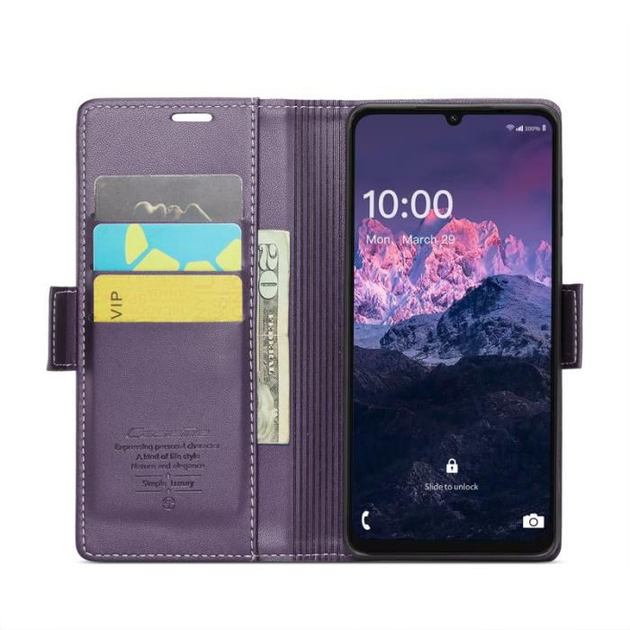 Caseme - CASEME 023 Läderfodral för Samsung Galaxy A06 4G - Lila