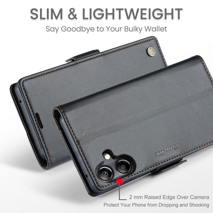 Caseme - CASEME 023 Läderfodral för Samsung Galaxy A06 4G - Svart