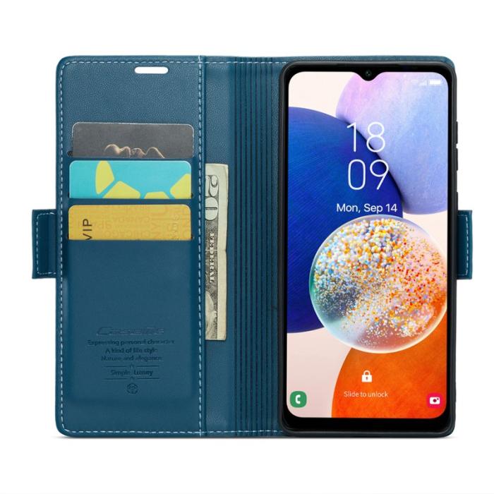 Caseme - CASEME 023 Läderfodral för Samsung Galaxy A14 5G - Blå