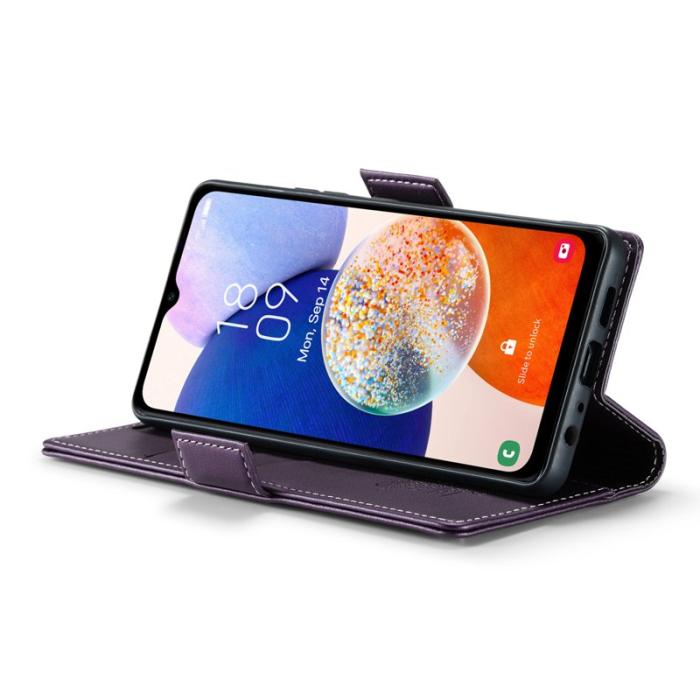 Caseme - CASEME 023 Läderfodral för Samsung Galaxy A14 5G - Lila