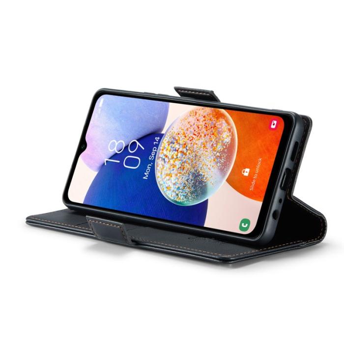 Caseme - CASEME 023 Läderfodral för Samsung Galaxy A14 5G - Svart