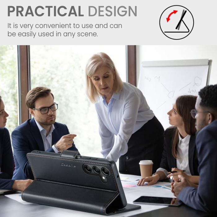 Caseme - CASEME 023 Läderfodral för Samsung Galaxy A14 5G - Svart