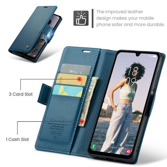 Caseme - CASEME 023 Läderfodral för Samsung Galaxy A16 5G - Blå