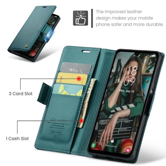 Caseme - CASEME 023 Läderfodral för Samsung Galaxy A16 5G - Grön