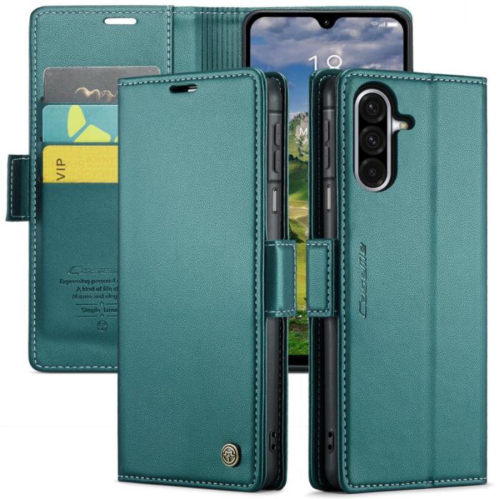 Caseme - CASEME 023 Läderfodral för Samsung Galaxy A26 5G - Grön