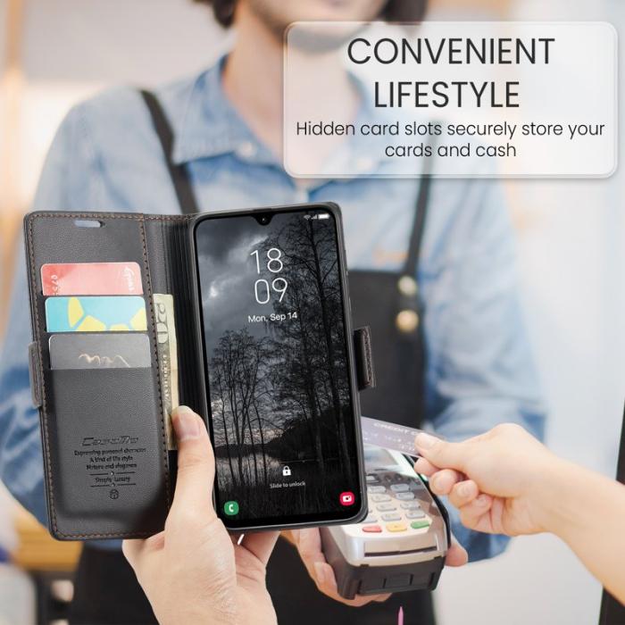Caseme - CASEME 023 Läderfodral för Samsung Galaxy A26 5G - Svart