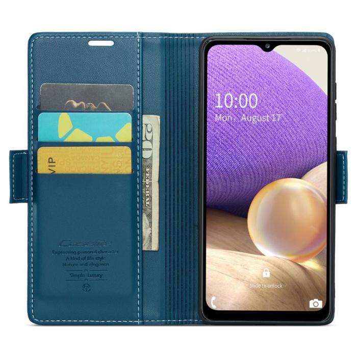 Caseme - CASEME 023 Läderfodral för Samsung Galaxy A32/M32 5G - Blå