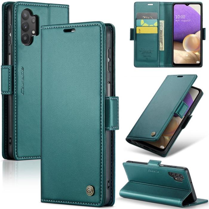 Caseme - CASEME 023 Läderfodral för Samsung Galaxy A32/M32 5G - Grön