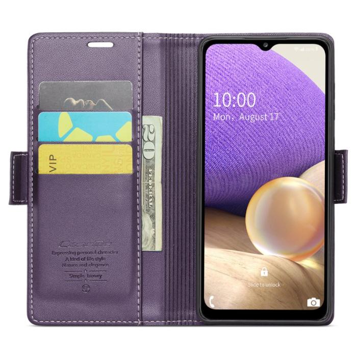 Caseme - CASEME 023 Läderfodral för Samsung Galaxy A32/M32 5G - Lila