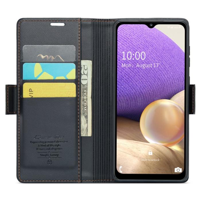 Caseme - CASEME 023 Läderfodral för Samsung Galaxy A32/M32 5G - Svart
