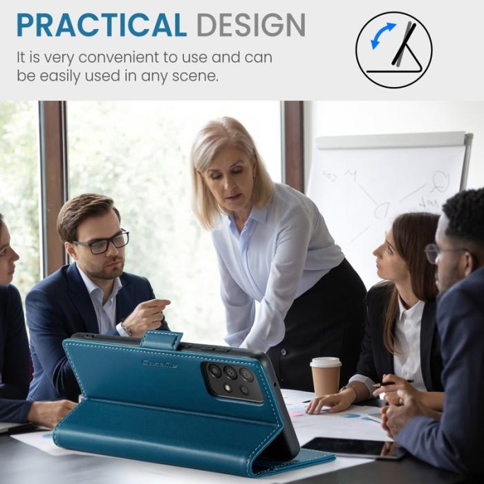 Caseme - CASEME 023 Läderfodral för Samsung Galaxy A33 5G - Blå