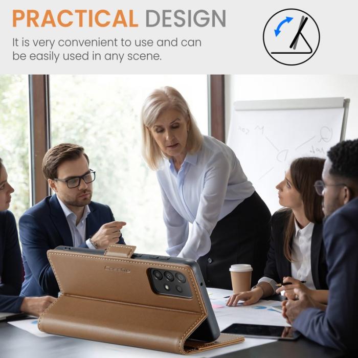 Caseme - CASEME 023 Läderfodral för Samsung Galaxy A33 5G - Brun