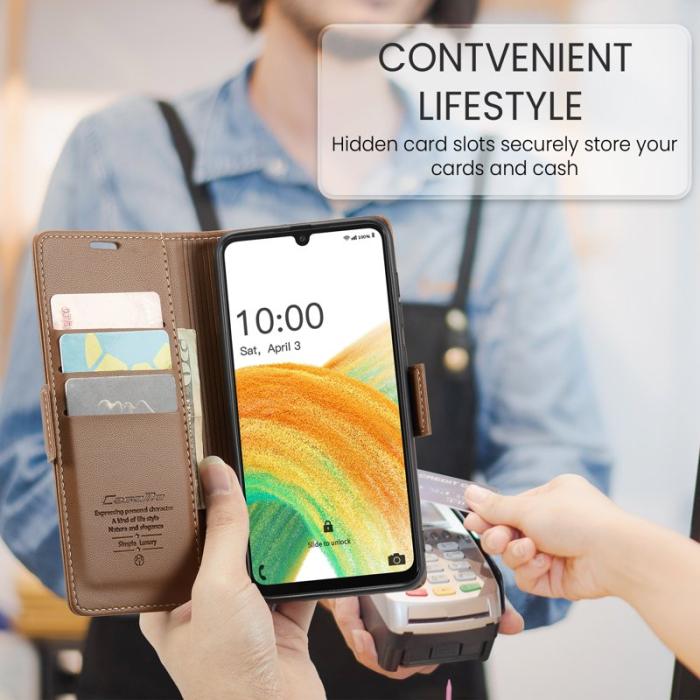 Caseme - CASEME 023 Läderfodral för Samsung Galaxy A33 5G - Brun
