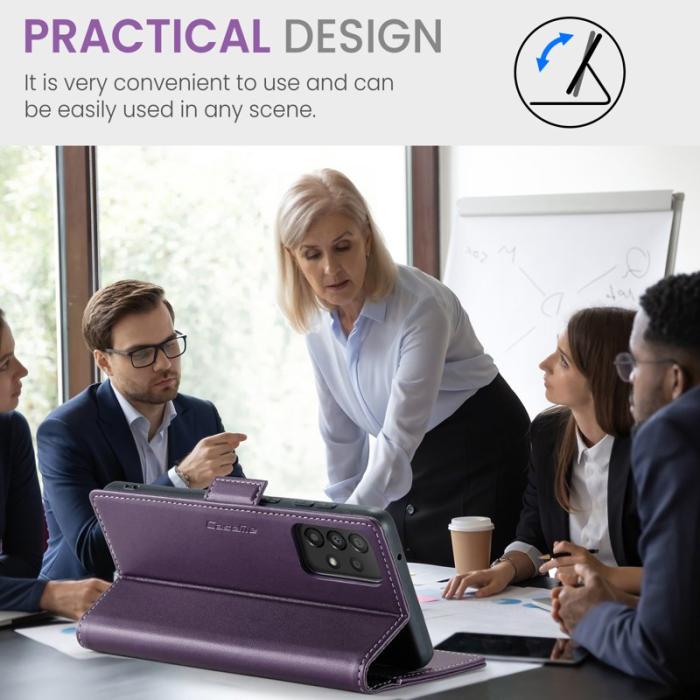 Caseme - CASEME 023 Läderfodral för Samsung Galaxy A33 5G - Lila