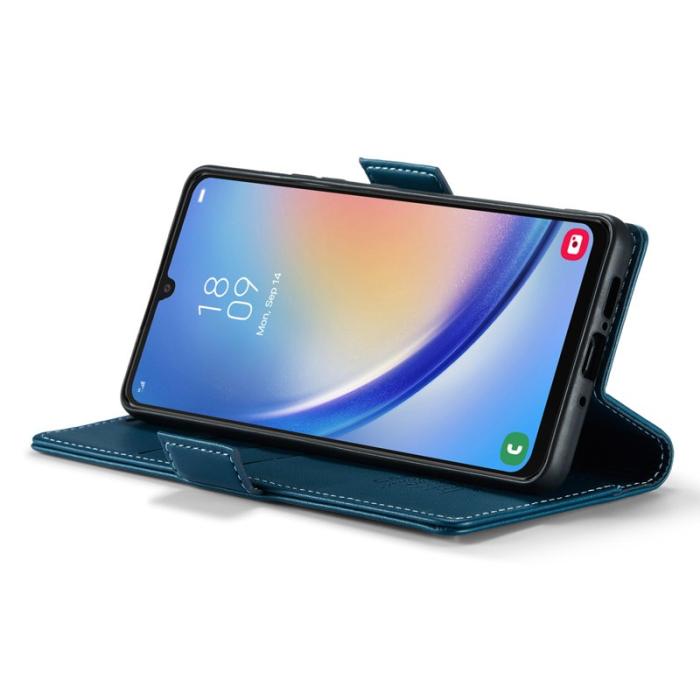 Caseme - CASEME 023 Läderfodral för Samsung Galaxy A34 5G - Blå