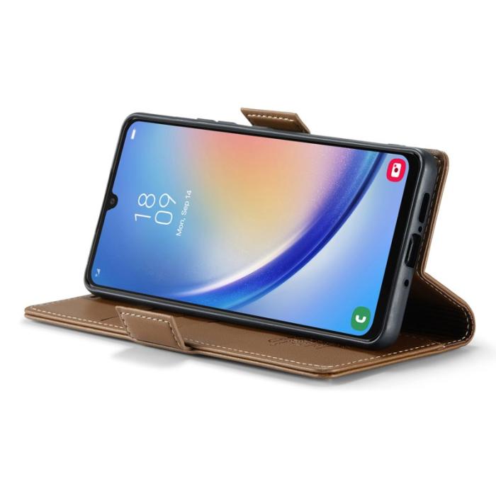 Caseme - CASEME 023 Läderfodral för Samsung Galaxy A34 5G - Brun