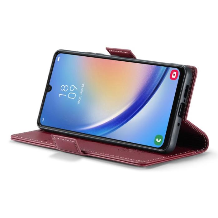 Caseme - CASEME 023 Läderfodral för Samsung Galaxy A34 5G - Röd