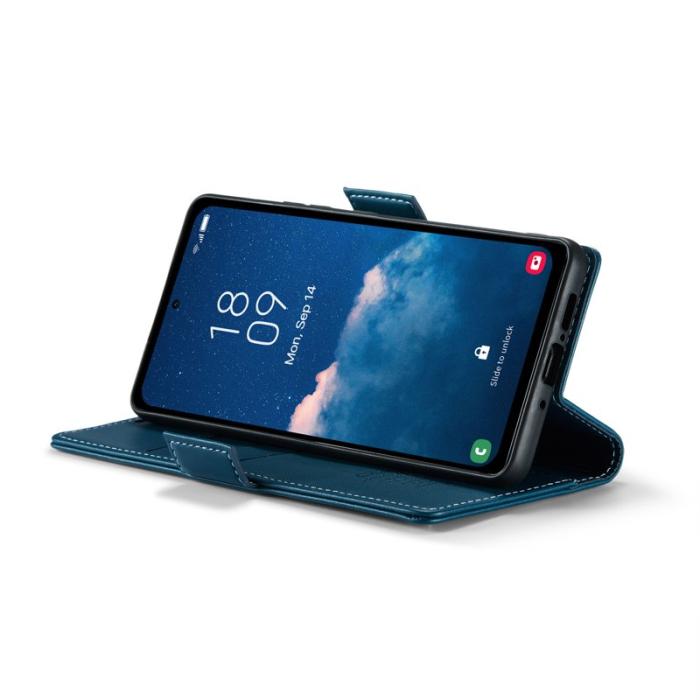 Caseme - CASEME 023 Läderfodral för Samsung Galaxy A35 5G - Blå