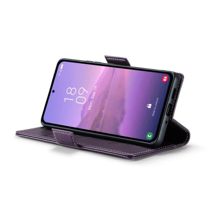 Caseme - CASEME 023 Läderfodral för Samsung Galaxy A35 5G - Lila