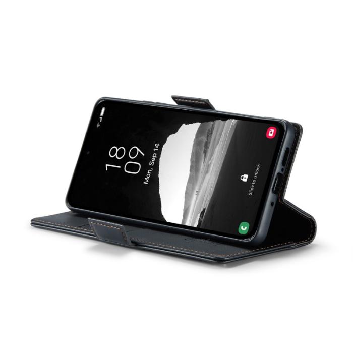 Caseme - CASEME 023 Läderfodral för Samsung Galaxy A35 5G - Svart