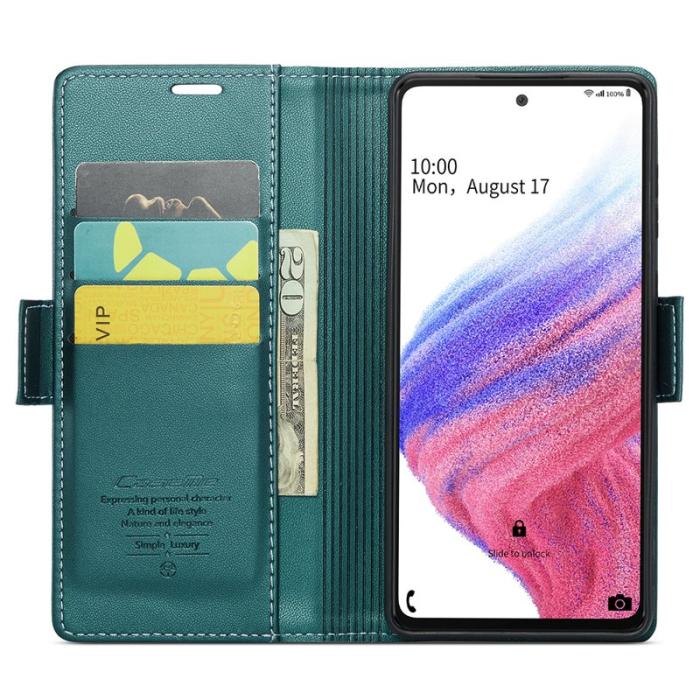 Caseme - CASEME 023 Läderfodral för Samsung Galaxy A53 5G - Grön