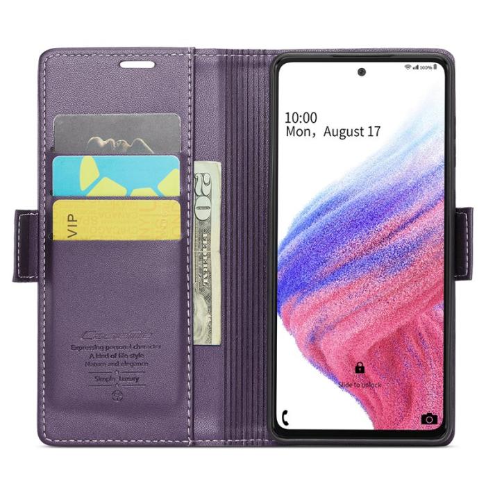 Caseme - CASEME 023 Läderfodral för Samsung Galaxy A53 5G - Lila