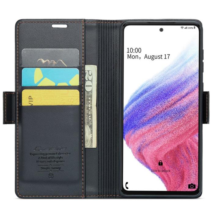 Caseme - CASEME 023 Läderfodral för Samsung Galaxy A53 5G - Svart