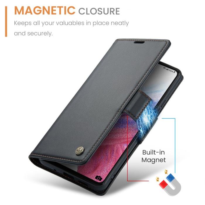 Caseme - CASEME 023 Läderfodral för Samsung Galaxy A53 5G - Svart