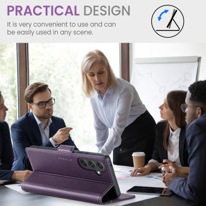 Caseme - CASEME Plånboksfodral Konstläder för Samsung Galaxy A54 5G - Lila