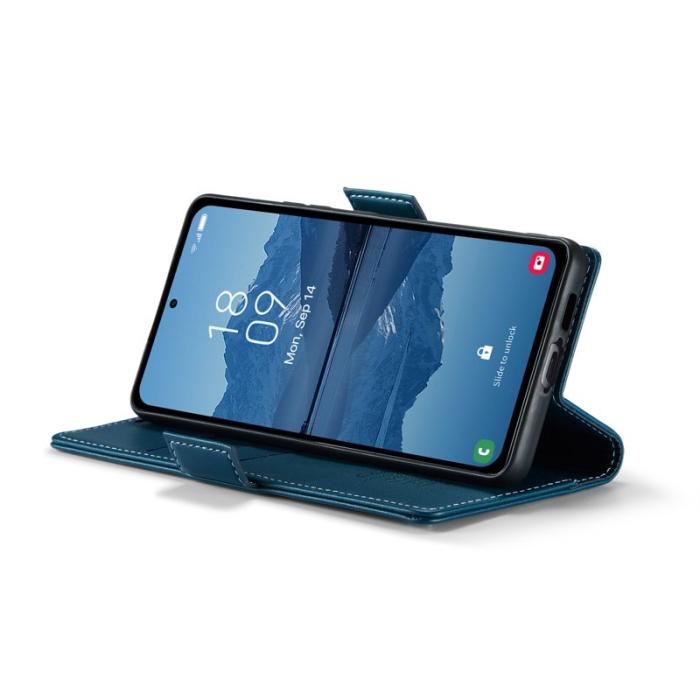 Caseme - CASEME 023 Läderfodral för Samsung Galaxy A55 5G - Blå