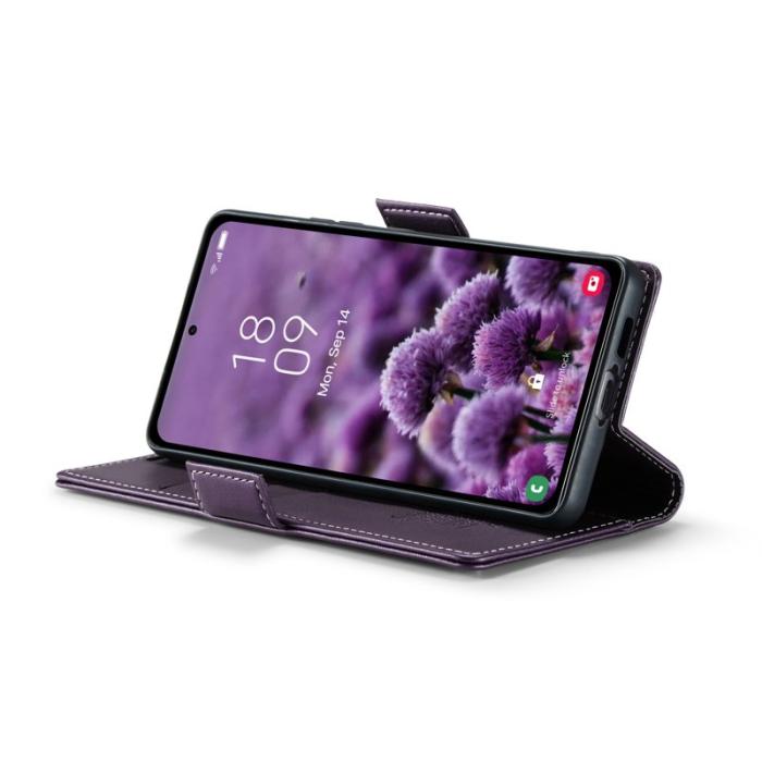 Caseme - CASEME 023 Läderfodral för Samsung Galaxy A55 5G - Lila