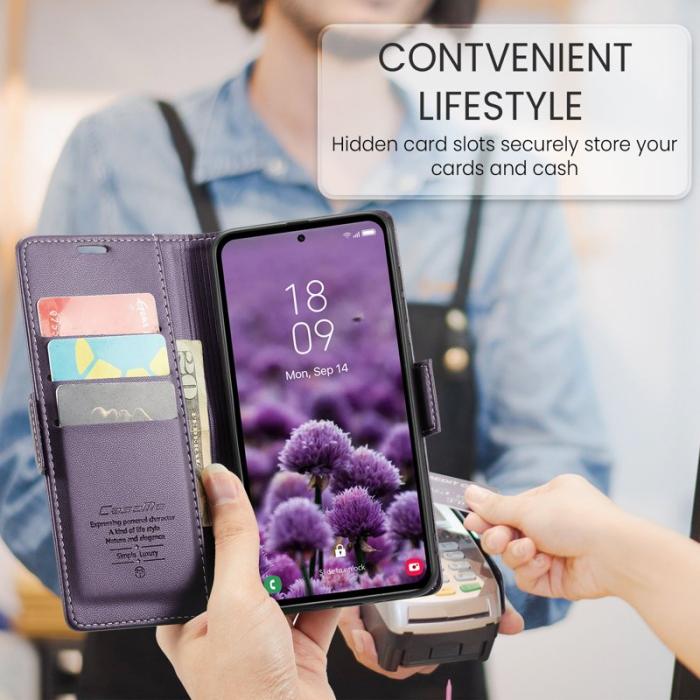 Caseme - CASEME 023 Läderfodral för Samsung Galaxy A55 5G - Lila