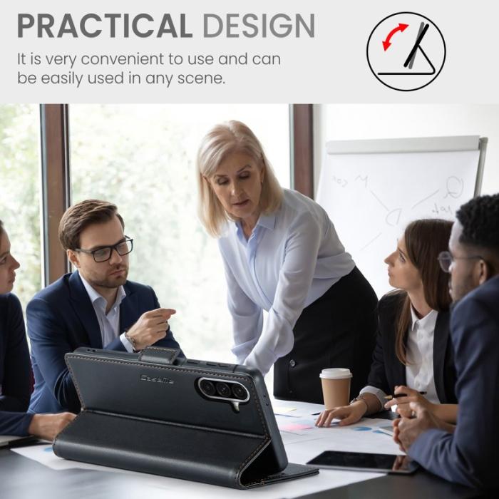 Caseme - CASEME 023 Läderfodral för Samsung Galaxy A56 5G - Svart