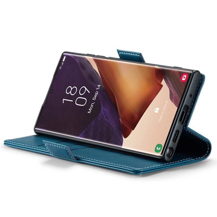 Caseme - CASEME 023 Läderfodral för Samsung Galaxy Note20 Ultra - Blå