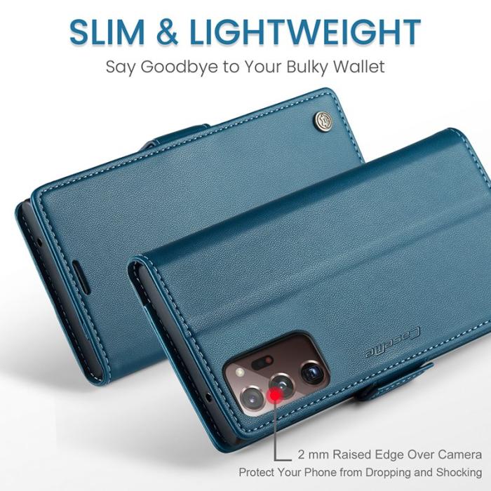 Caseme - CASEME 023 Läderfodral för Samsung Galaxy Note20 Ultra - Blå