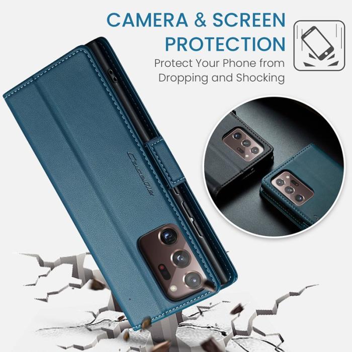 Caseme - CASEME 023 Läderfodral för Samsung Galaxy Note20 Ultra - Blå