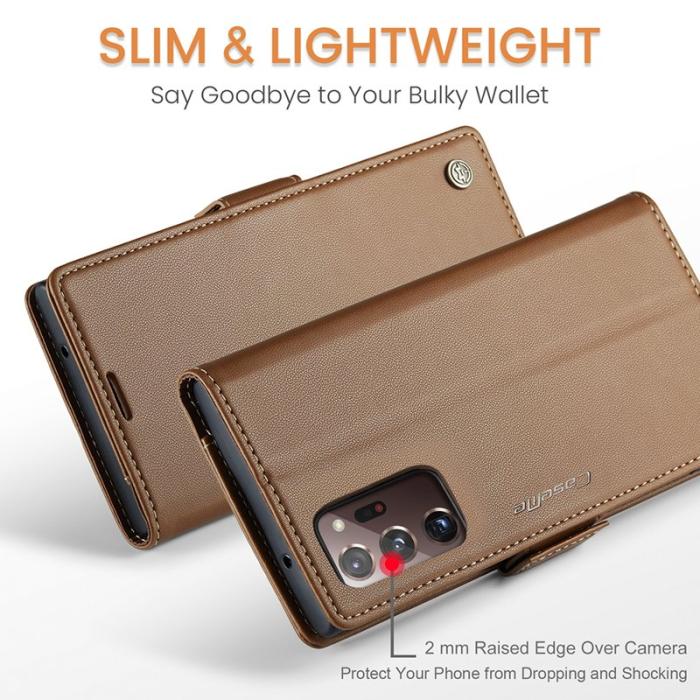 Caseme - CASEME 023 Läderfodral för Samsung Galaxy Note20 Ultra - Brun