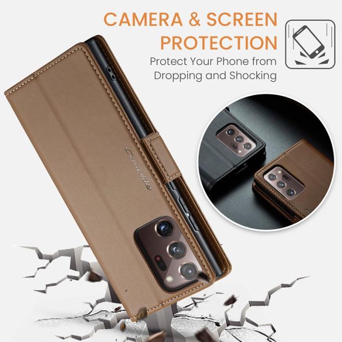 Caseme - CASEME 023 Läderfodral för Samsung Galaxy Note20 Ultra - Brun